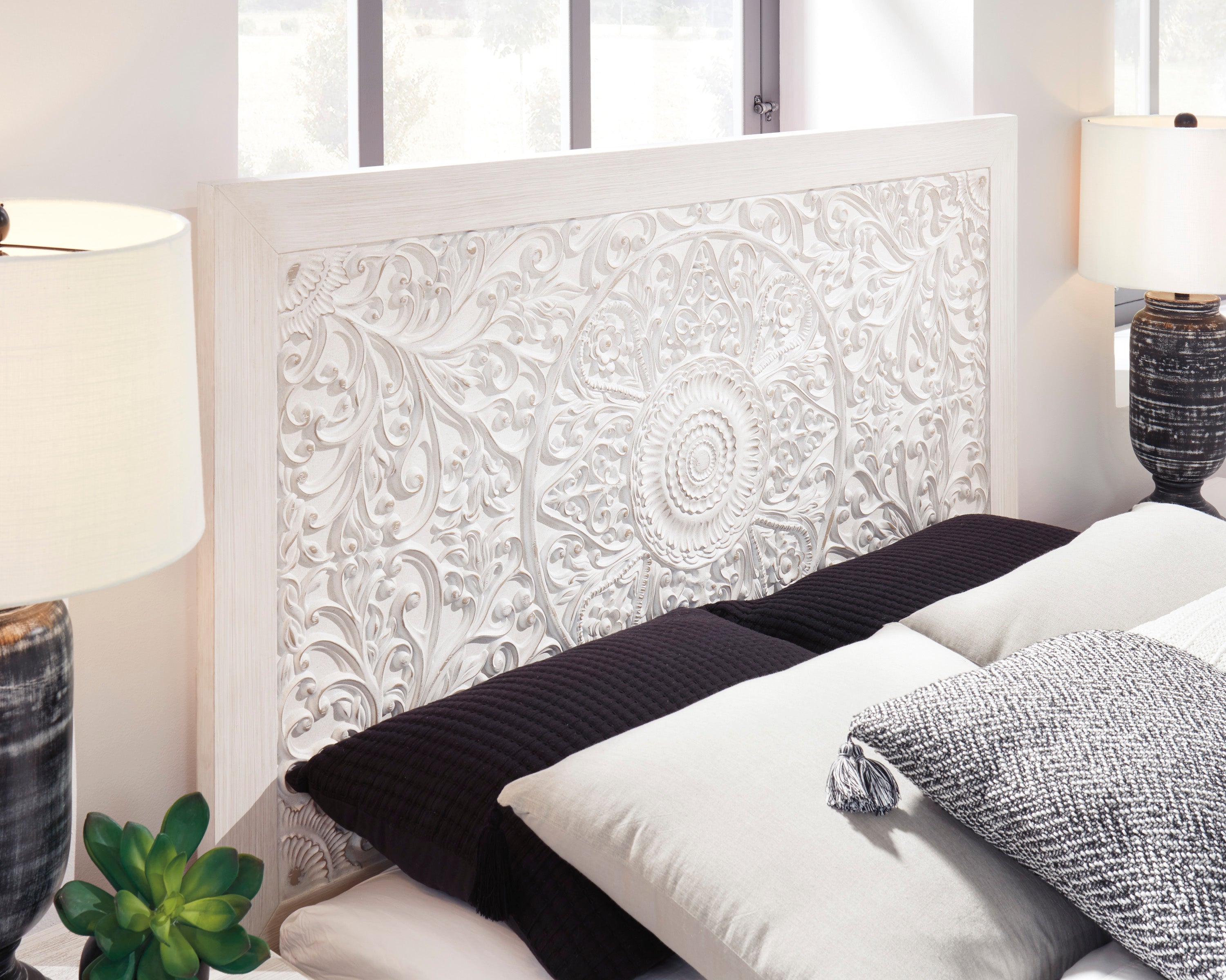 Paxberry Whitewash Panel Bedroom Set - SET | B181-54 | B181-57 | B181-31 | B181-36 - Bien Home Furniture & Electronics