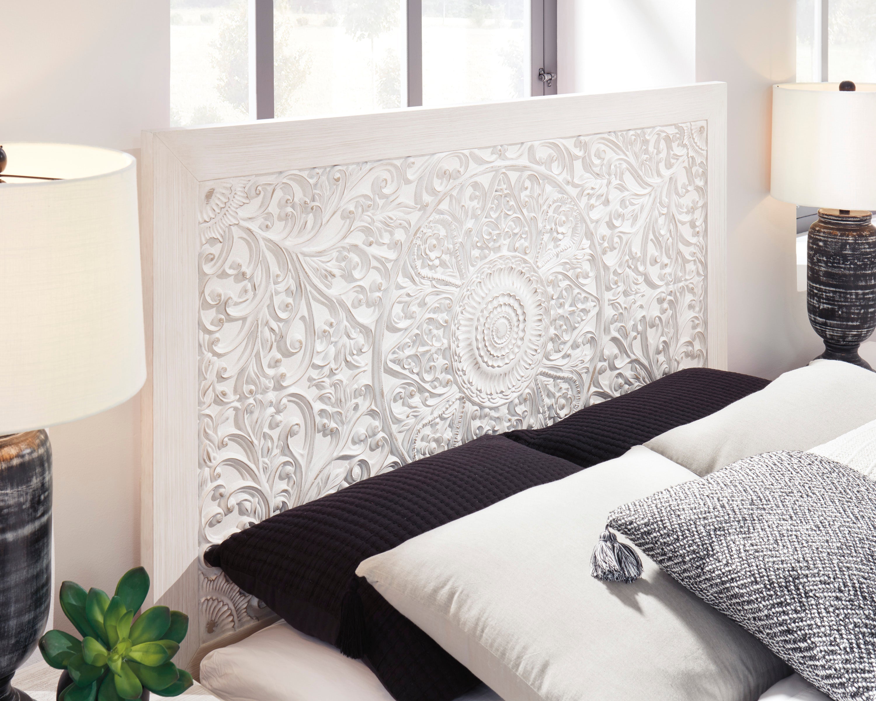 Paxberry Whitewash Panel Bedroom Set - SET | B181-54 | B181-57 | B181-31 | B181-36 - Bien Home Furniture &amp; Electronics