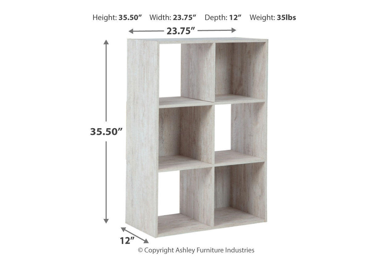 Paxberry Whitewash Six Cube Organizer - EA1811-3X2 - Bien Home Furniture & Electronics