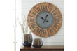Payson Antique Gray/Natural Wall Clock - A8010076 - Bien Home Furniture & Electronics