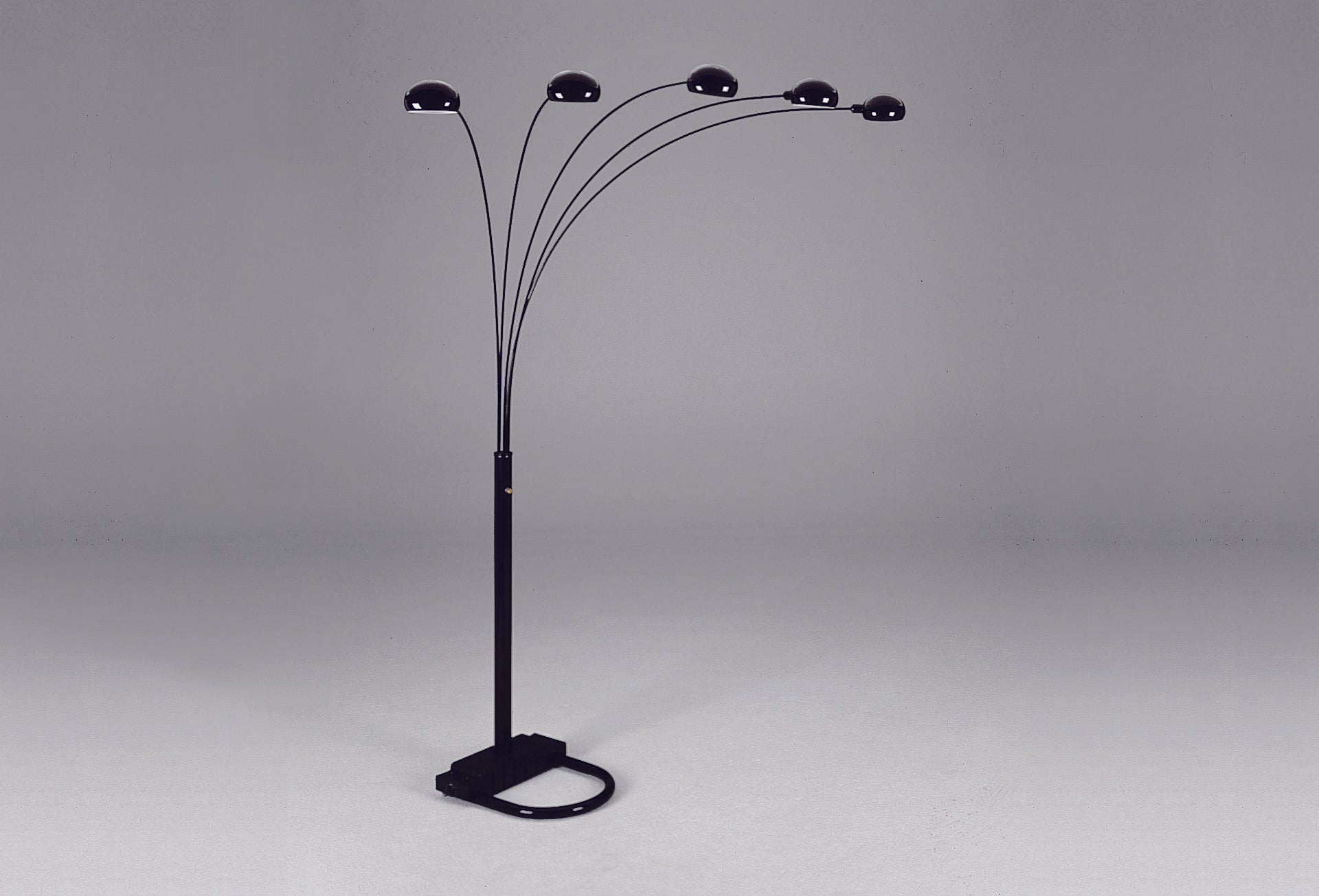 Peacock Arc Black 82" Floor Lamp - 4888B-BK - Bien Home Furniture & Electronics