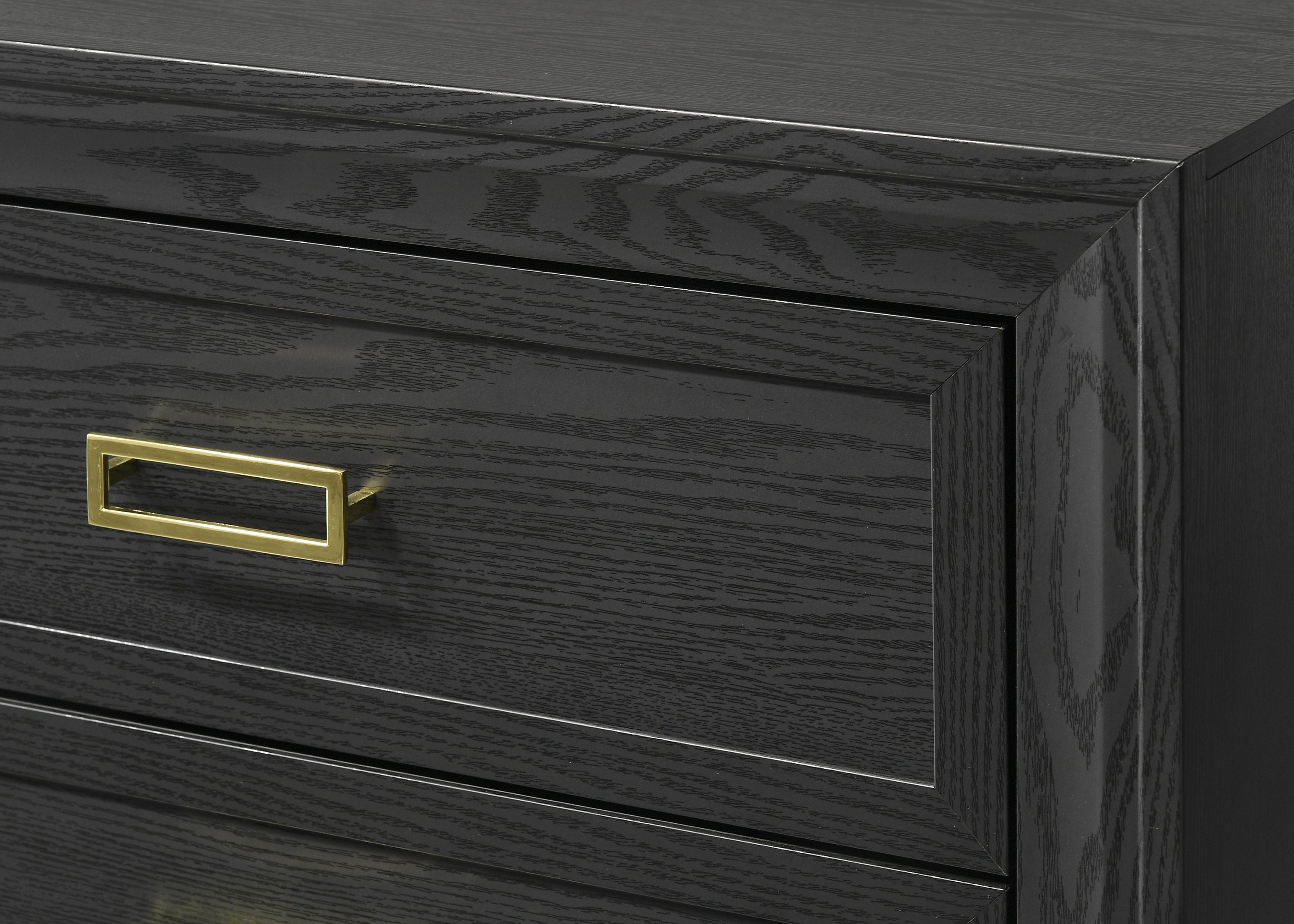 Pepe Black/Gold Panel Upholstered Bedroom Set - SET | B9290-Q-HBFB | B9290-KQ-RAIL | B9290-2 | B9290-4 - Bien Home Furniture & Electronics