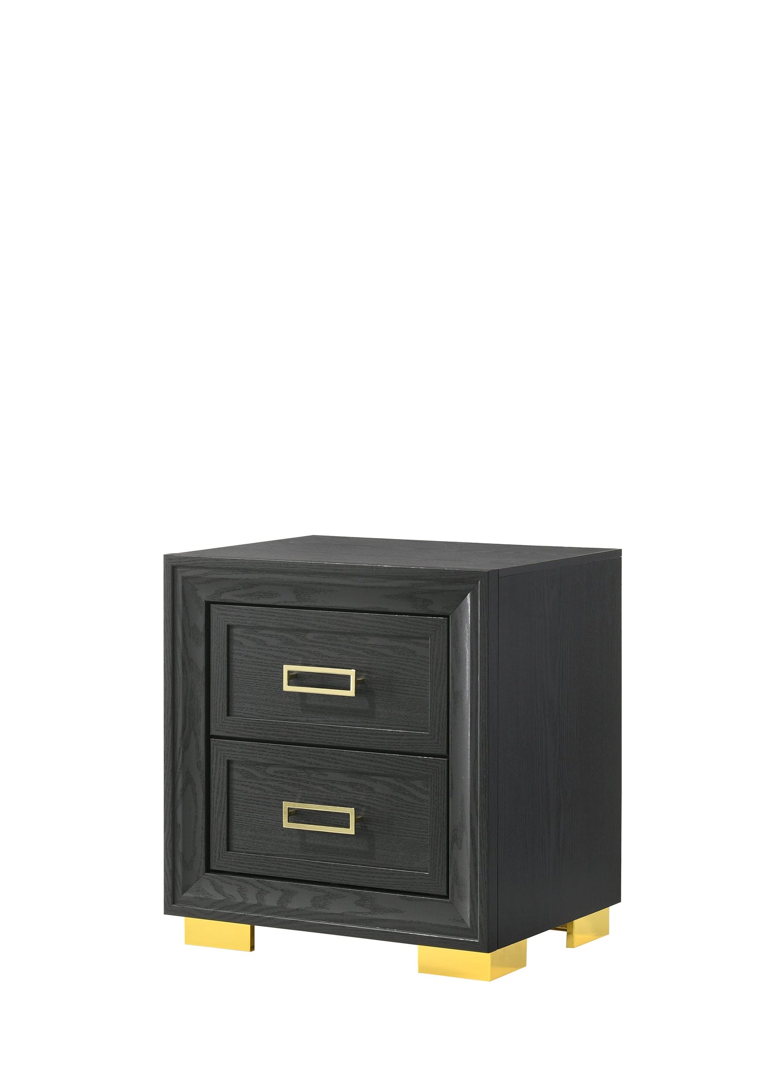 Pepe Black/Gold Panel Upholstered Bedroom Set - SET | B9290-Q-HBFB | B9290-KQ-RAIL | B9290-2 | B9290-4 - Bien Home Furniture & Electronics