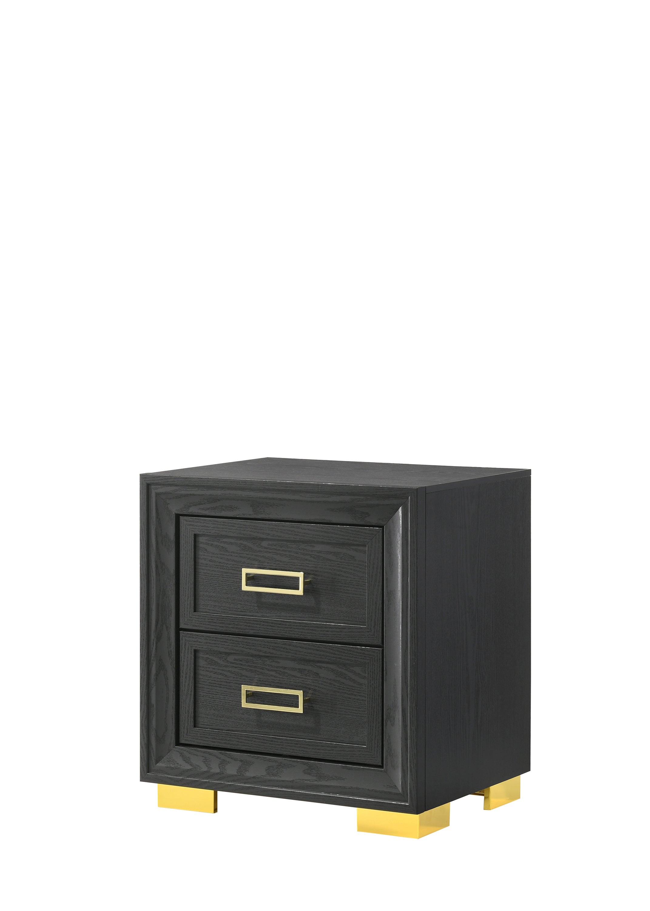 Pepe Black/Gold Panel Upholstered Bedroom Set - SET | B9290-Q-HBFB | B9290-KQ-RAIL | B9290-2 | B9290-4 - Bien Home Furniture & Electronics