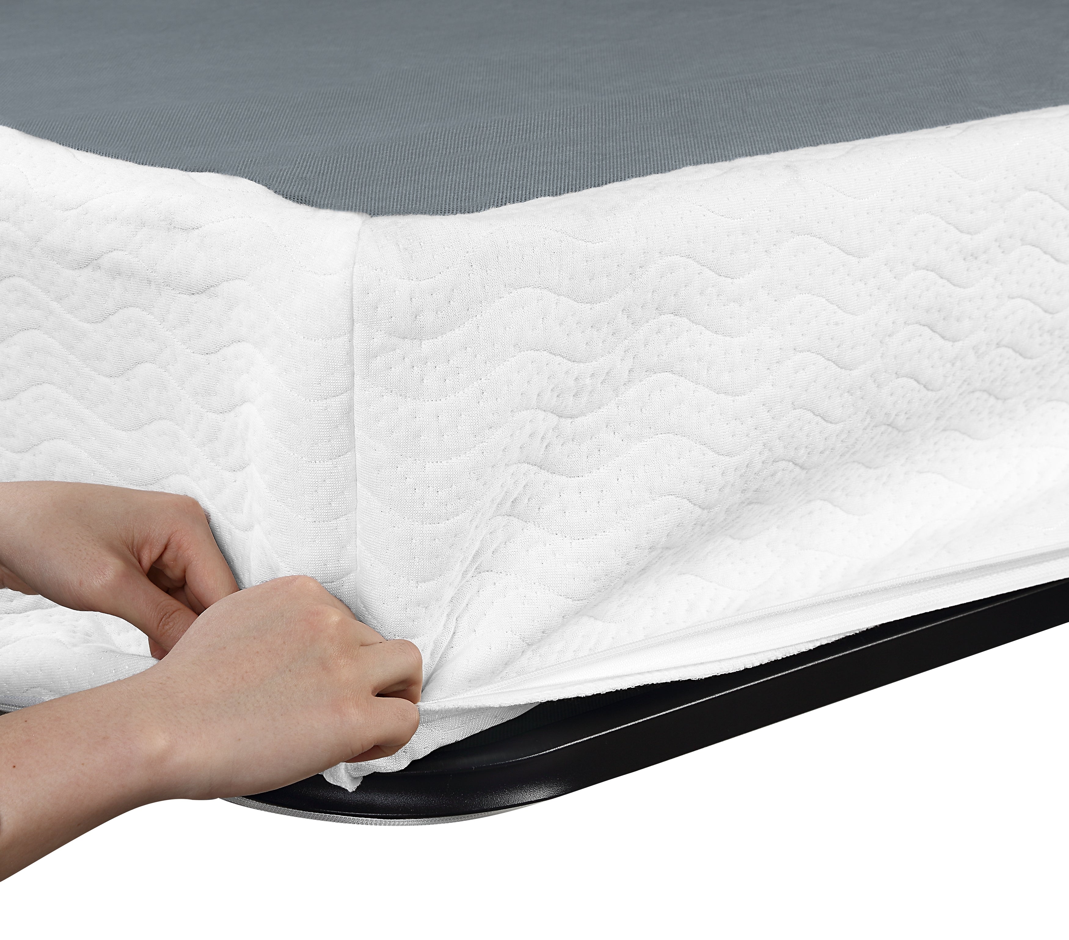 Perrin White California King Mattress Foundation - MF-850CK - Bien Home Furniture & Electronics