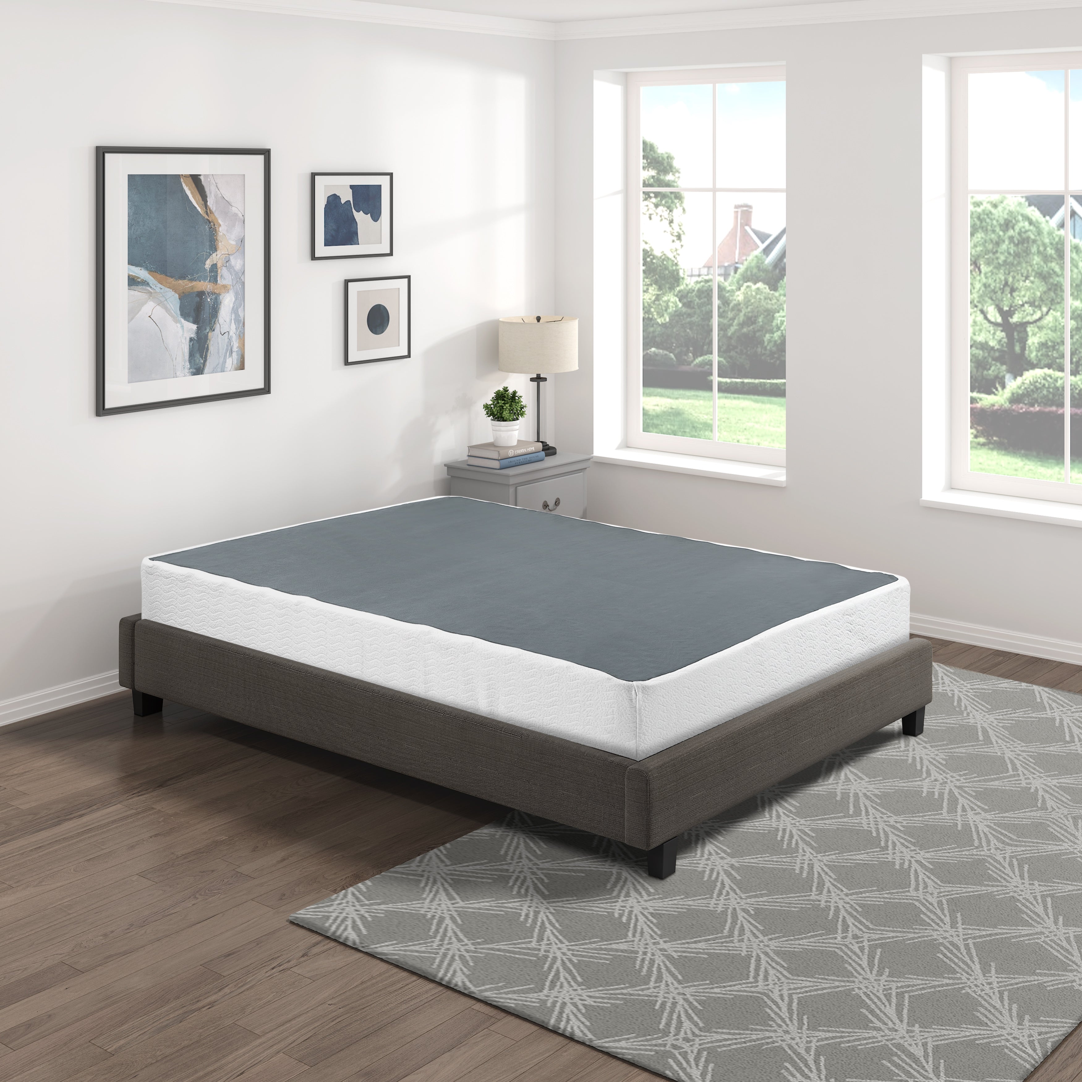 Perrin White California King Mattress Foundation - MF-850CK - Bien Home Furniture & Electronics