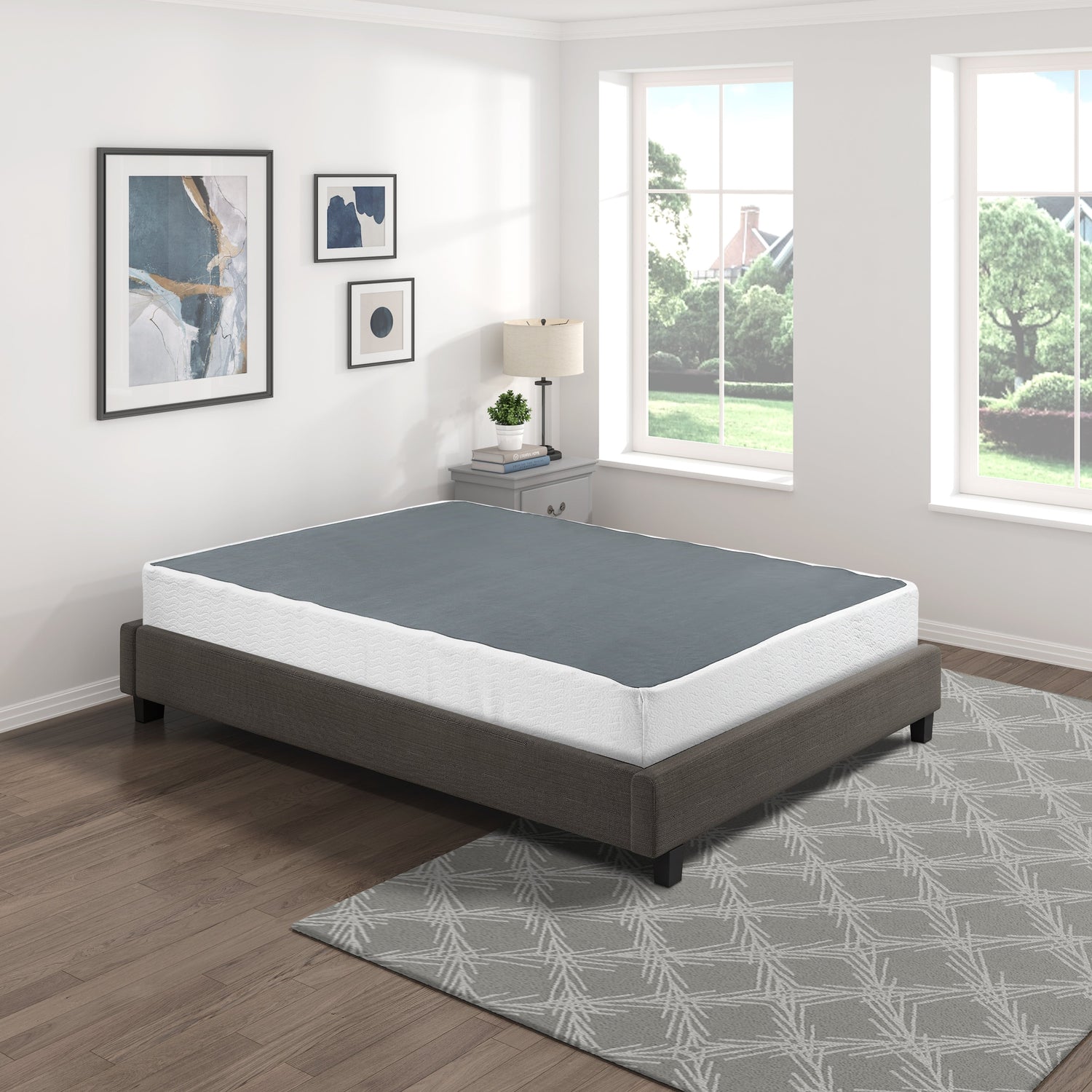 Perrin White Eastern King Mattress Foundation - MF-850EK - Bien Home Furniture & Electronics