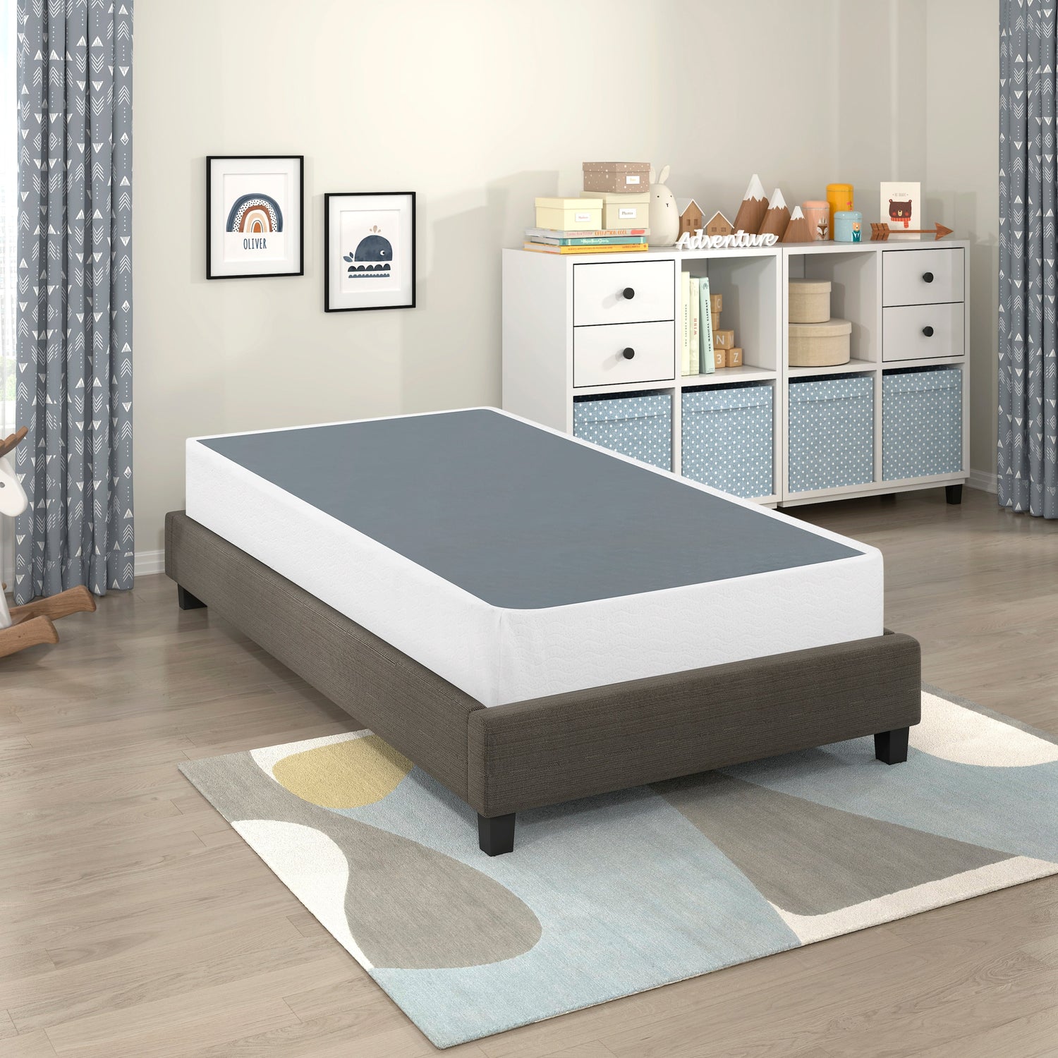 Perrin White Twin Mattress Foundation - MF-850T - Bien Home Furniture & Electronics