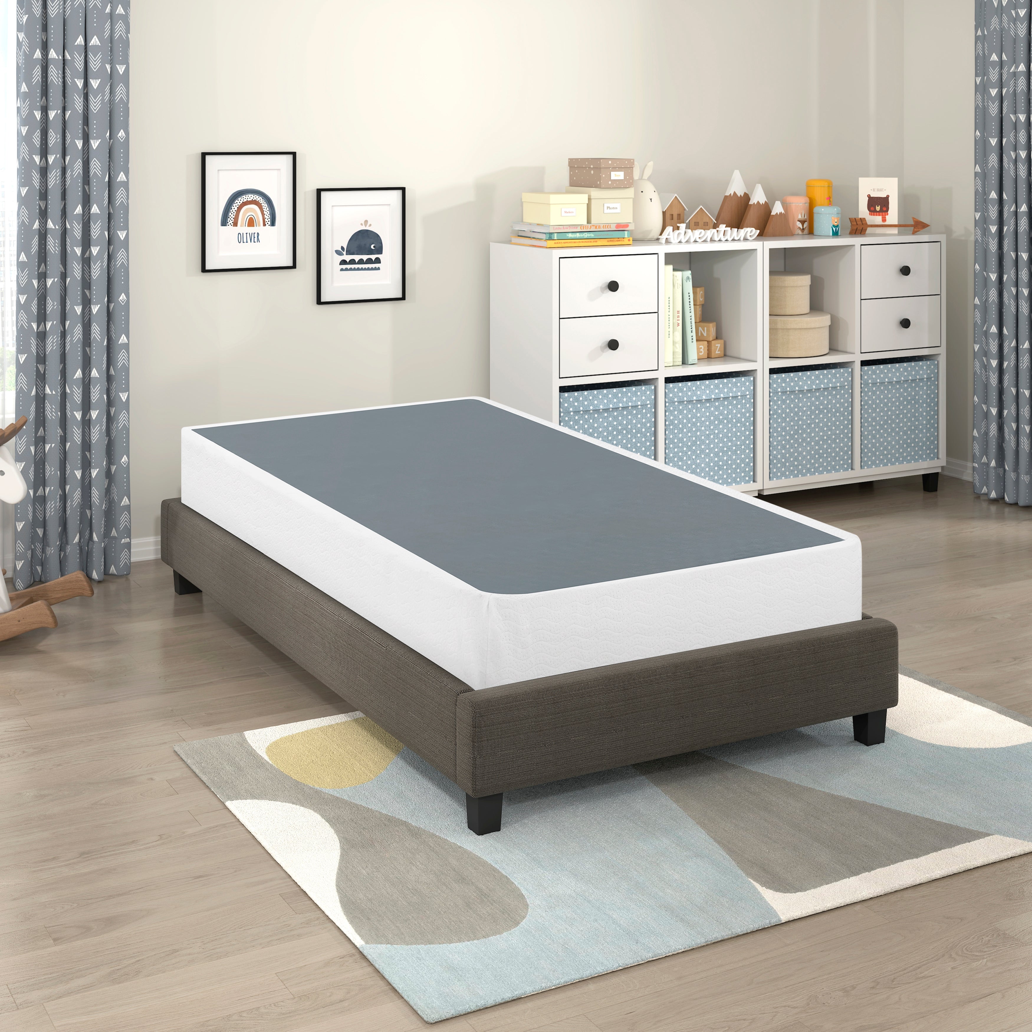 Perrin White Twin Mattress Foundation - MF-850T - Bien Home Furniture & Electronics