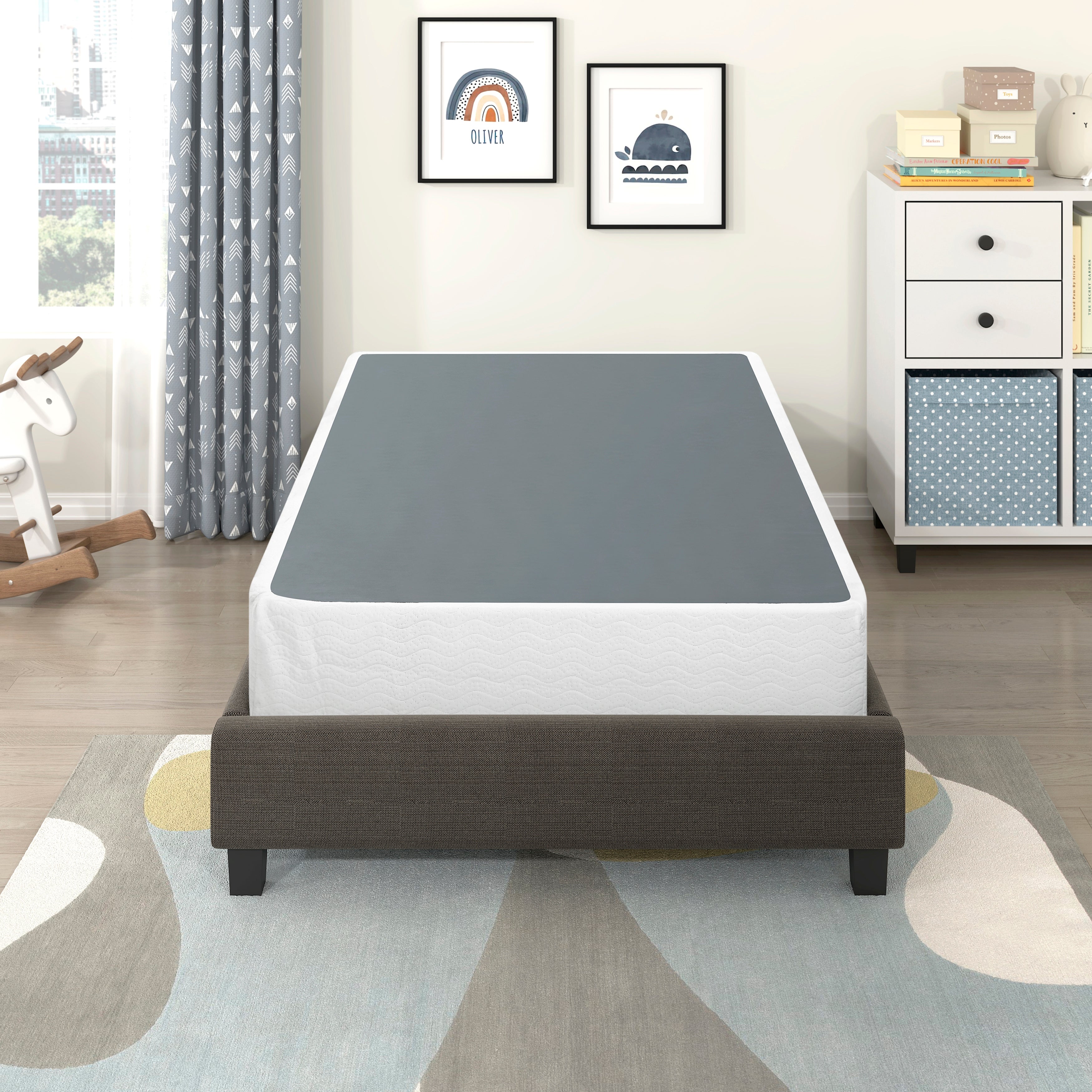 Perrin White Twin Mattress Foundation - MF-850T - Bien Home Furniture & Electronics