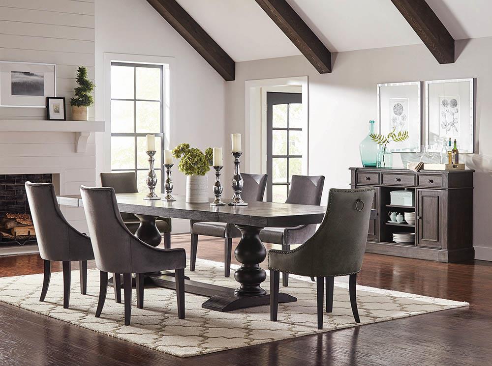 Phelps Antique Noir Rectangular Dining Table - 121231 - Bien Home Furniture & Electronics