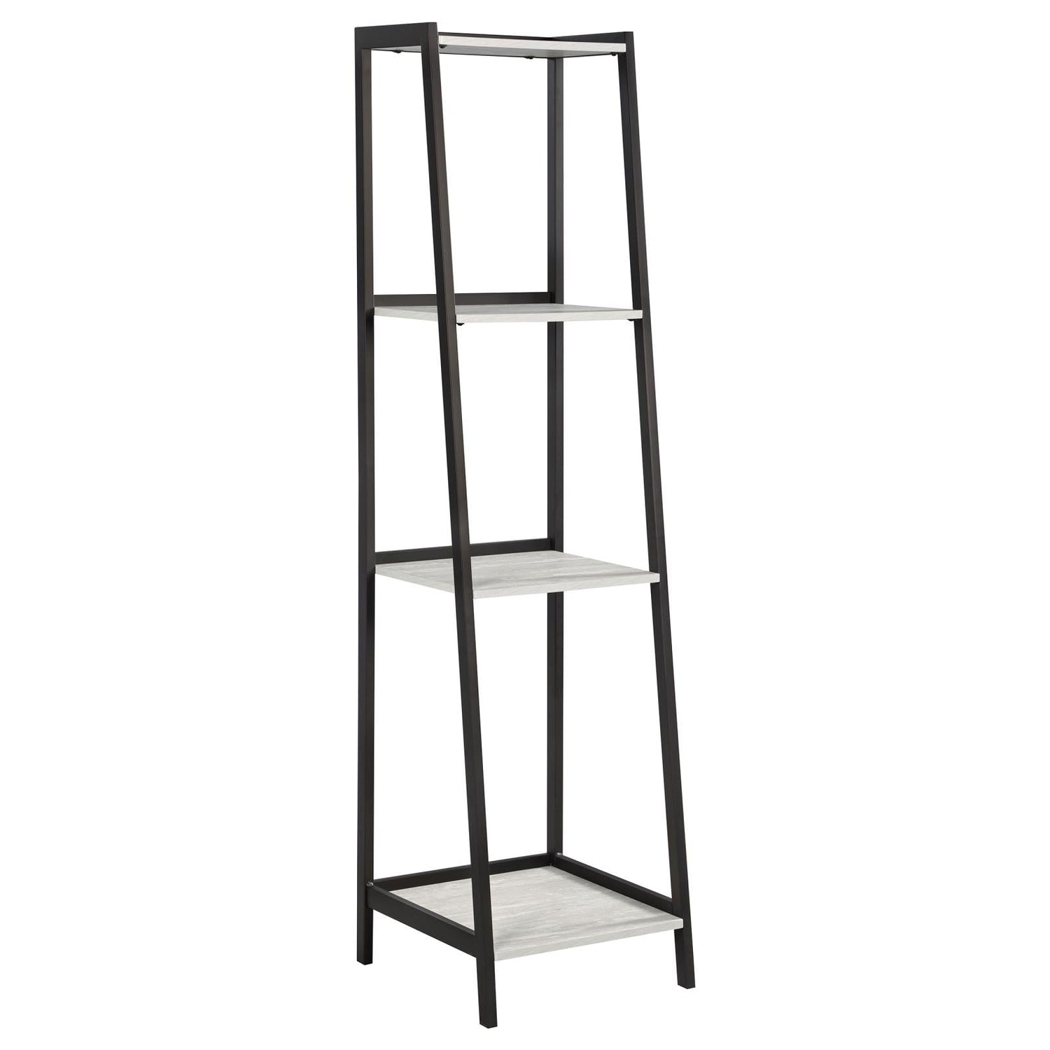 Pinckard Gray Stone Herringbone/Black 3-Piece Ladder Desk Set - 805801-S3 - Bien Home Furniture &amp; Electronics