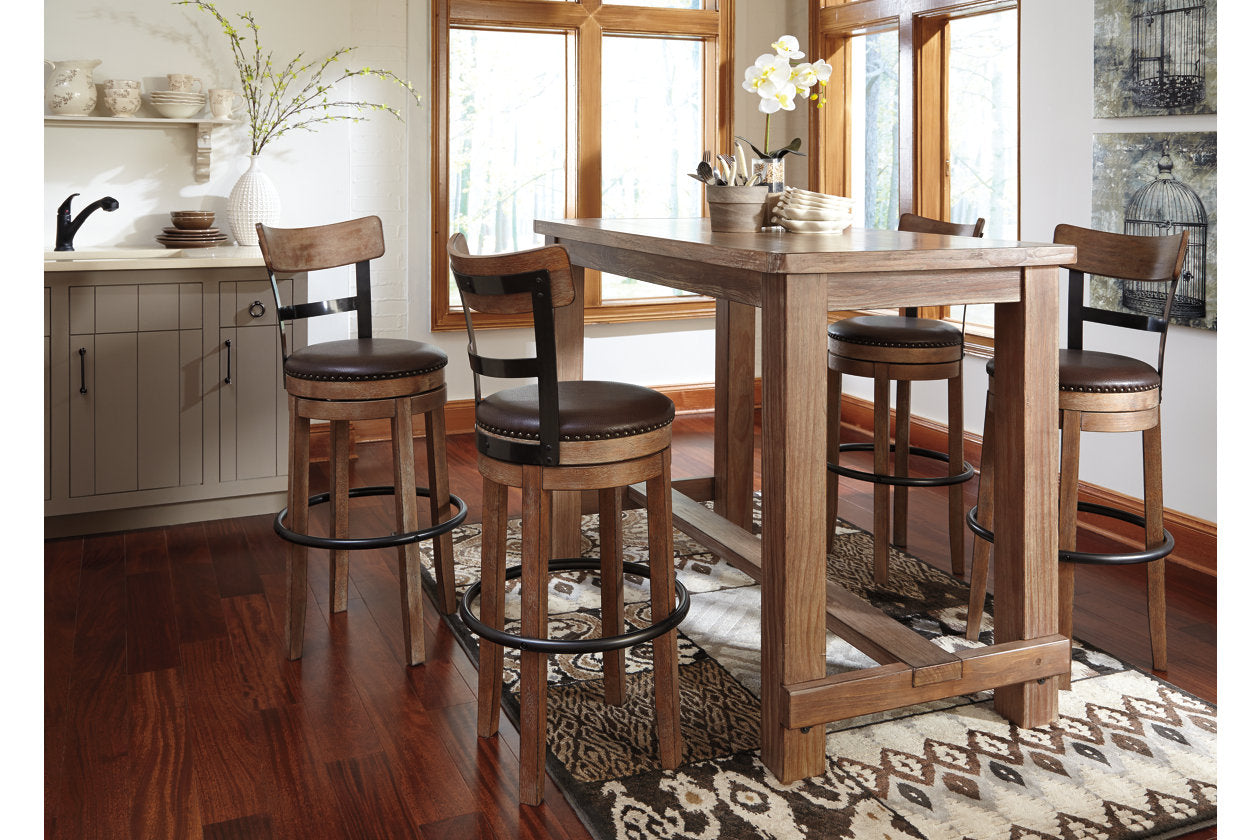 Pinnadel Light Brown Bar Height Barstool - D542-130 - Bien Home Furniture & Electronics