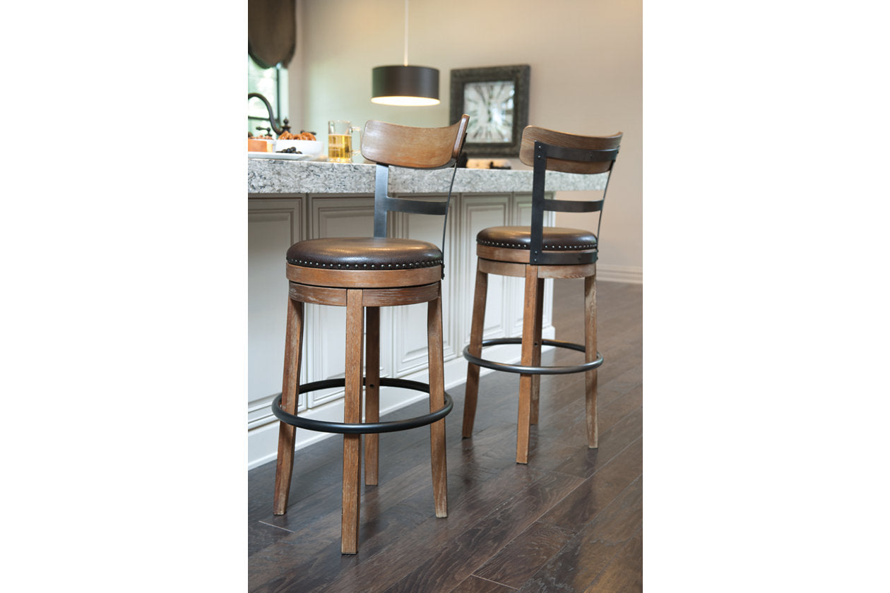 Pinnadel Light Brown Bar Height Barstool - D542-130 - Bien Home Furniture & Electronics
