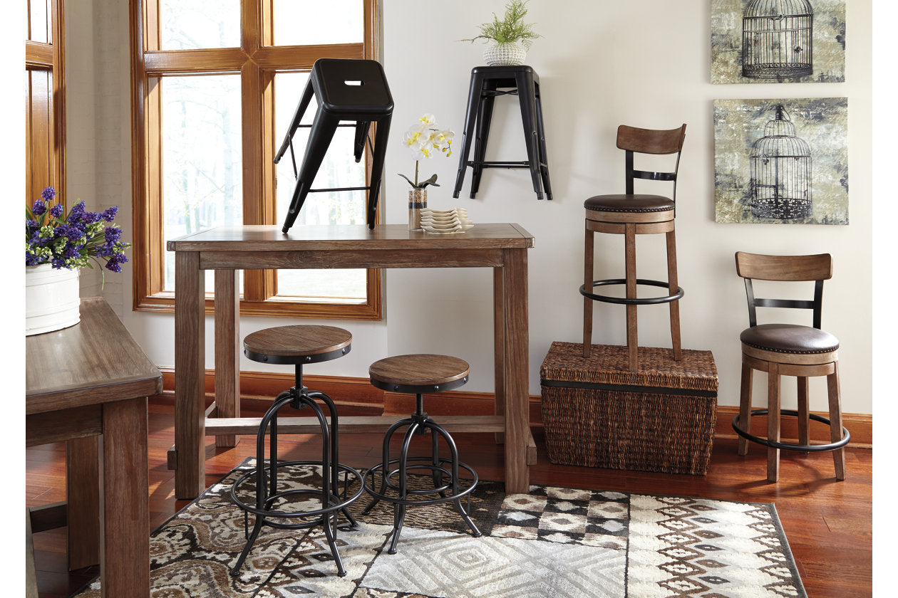 Pinnadel Light Brown Bar Height Barstool - D542-130 - Bien Home Furniture & Electronics