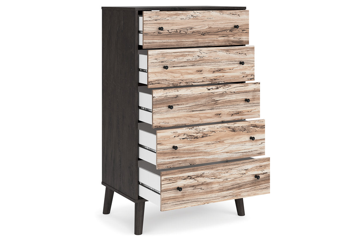 Piperton Two-tone Brown/Black Chest of Drawers - EB5514-245 - Bien Home Furniture & Electronics