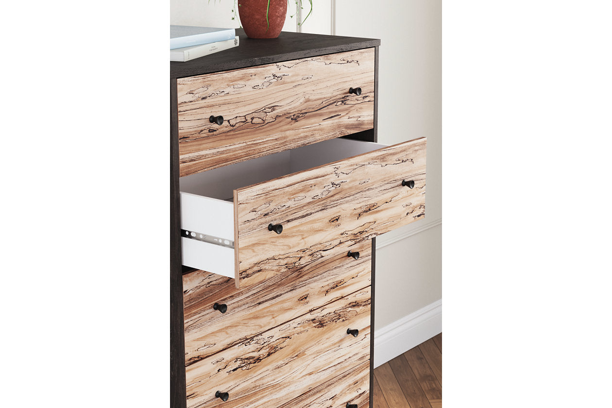 Piperton Two-tone Brown/Black Chest of Drawers - EB5514-245 - Bien Home Furniture & Electronics