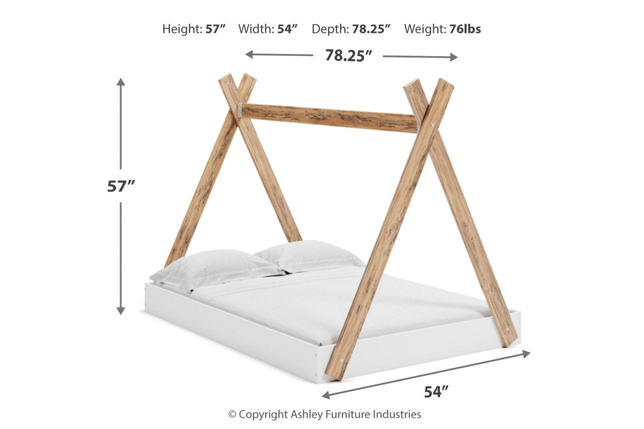Piperton Two-tone Brown/White Full Tent Complete Bed in Box - EB1221-122 - Bien Home Furniture & Electronics
