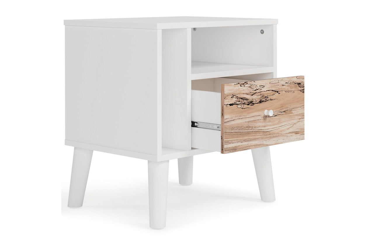 Piperton Two-tone Brown/White Nightstand - EB1221-291 - Bien Home Furniture & Electronics