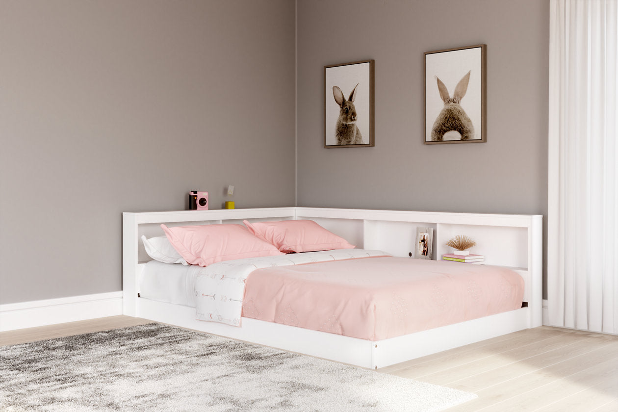 Piperton White Full Bookcase Storage Bed - SET | EB1221-165 | EB1221-182 - Bien Home Furniture & Electronics