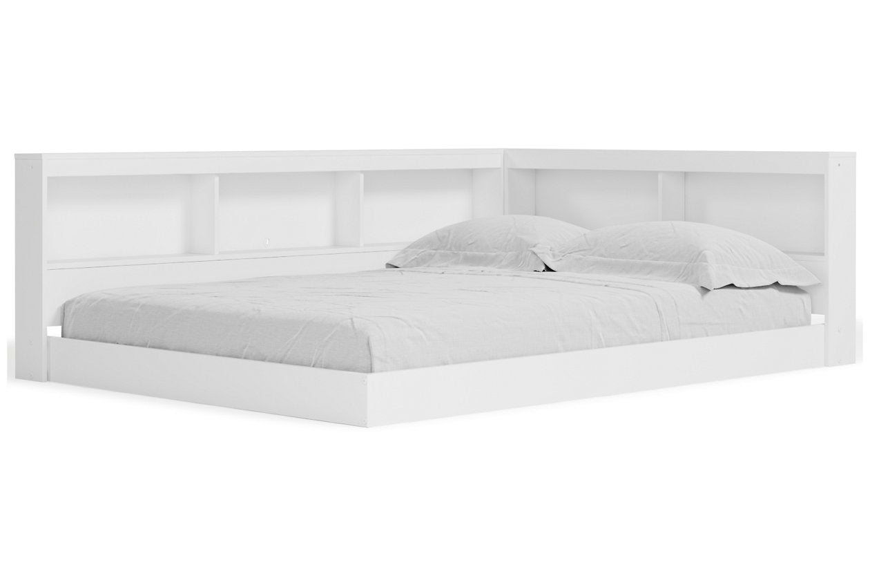 Piperton White Full Bookcase Storage Bed - SET | EB1221-165 | EB1221-182 - Bien Home Furniture & Electronics