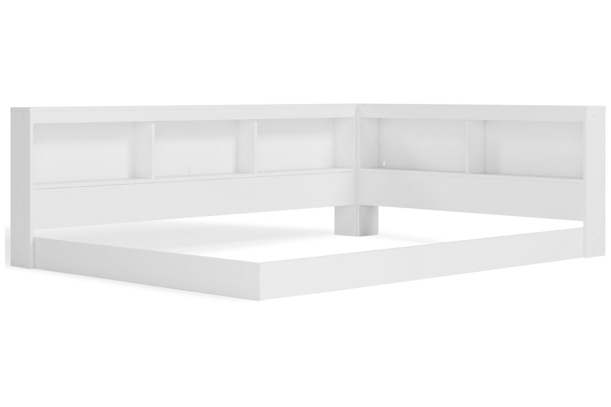 Piperton White Full Bookcase Storage Bed - SET | EB1221-165 | EB1221-182 - Bien Home Furniture & Electronics