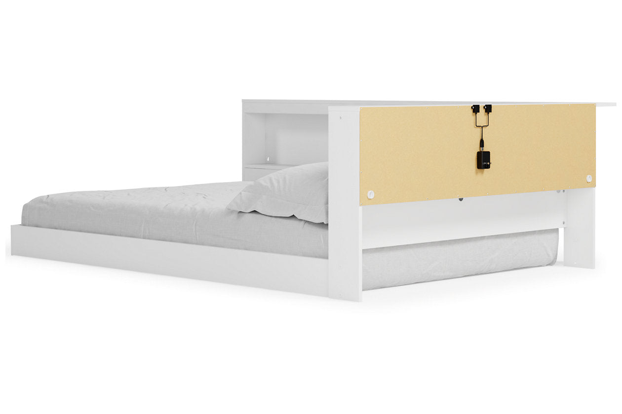 Piperton White Full Bookcase Storage Bed - SET | EB1221-165 | EB1221-182 - Bien Home Furniture & Electronics
