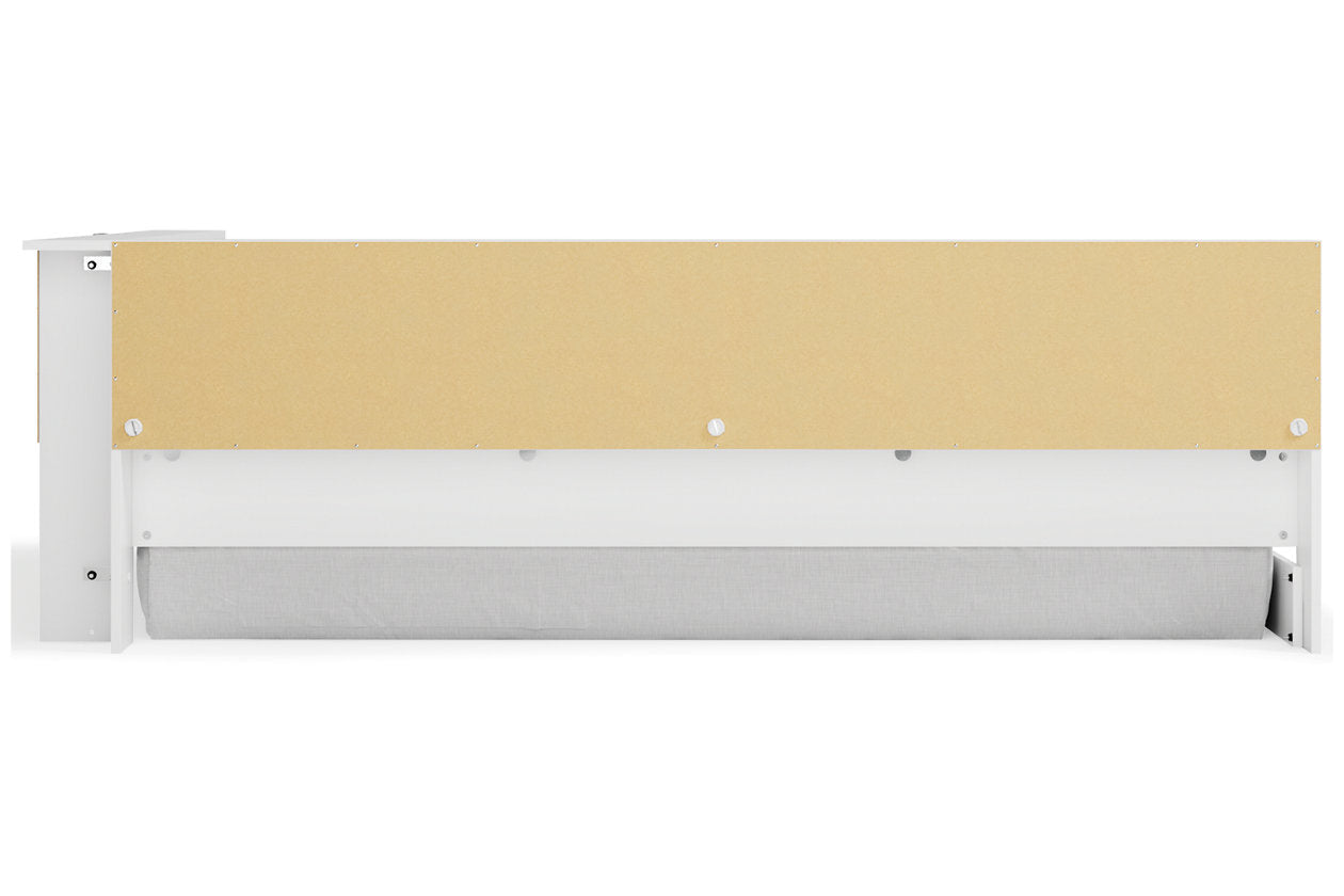 Piperton White Full Bookcase Storage Bed - SET | EB1221-165 | EB1221-182 - Bien Home Furniture & Electronics