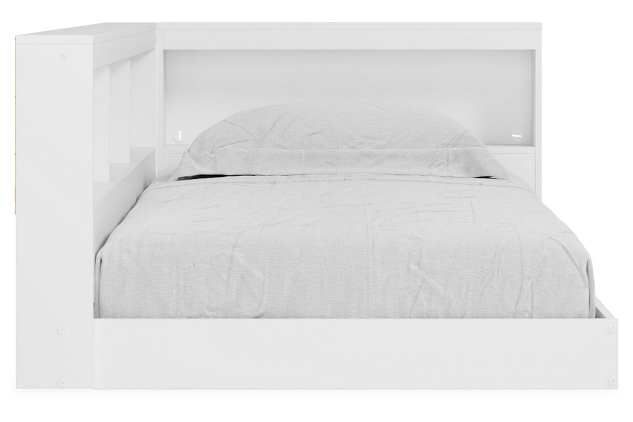 Piperton White Twin Bookcase Storage Bed - SET | EB1221-163 | EB1221-182 - Bien Home Furniture & Electronics