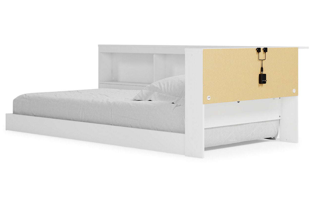 Piperton White Twin Bookcase Storage Bed - SET | EB1221-163 | EB1221-182 - Bien Home Furniture & Electronics