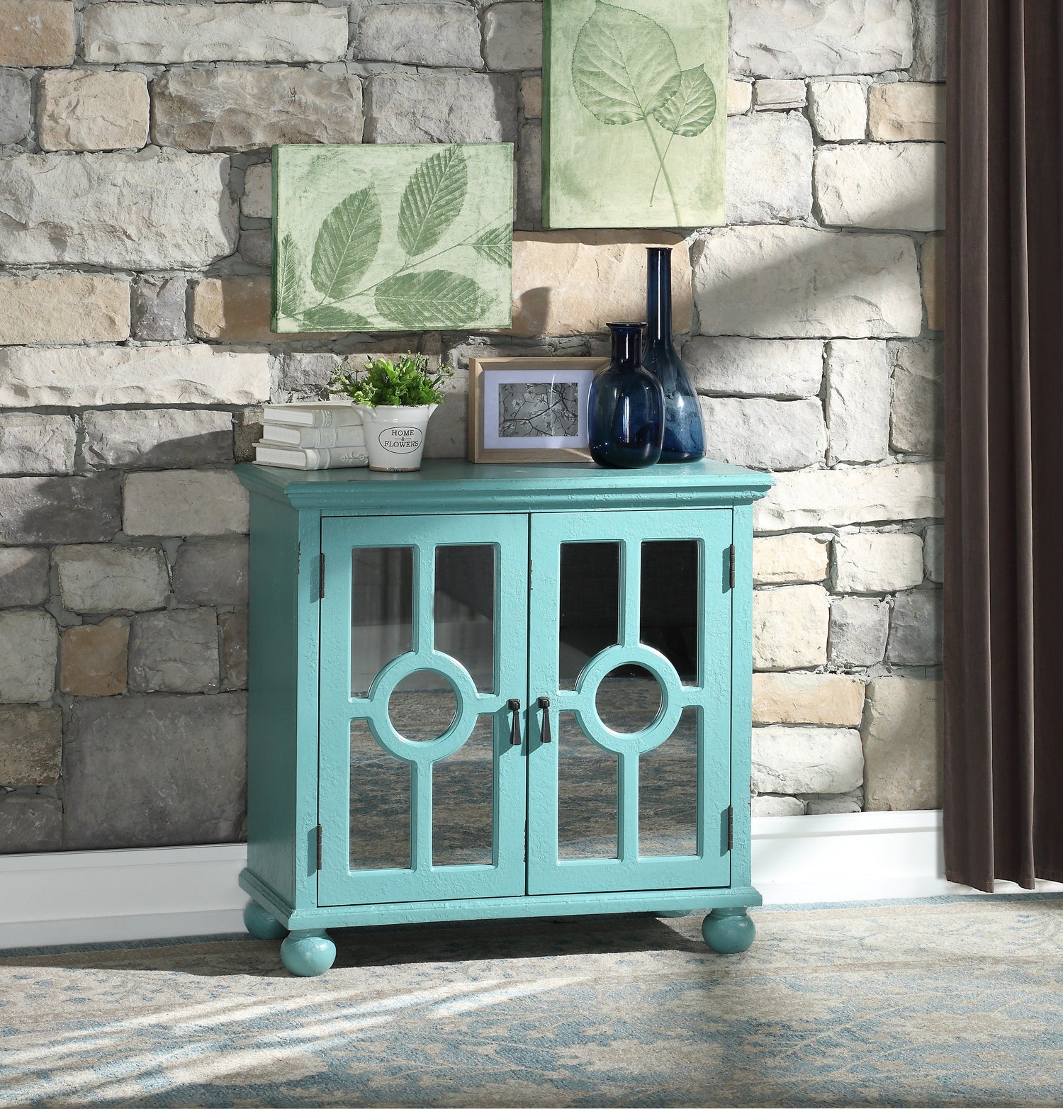 Poppy Antique Aqua Accent Chest - 1000A70AQ - Bien Home Furniture & Electronics