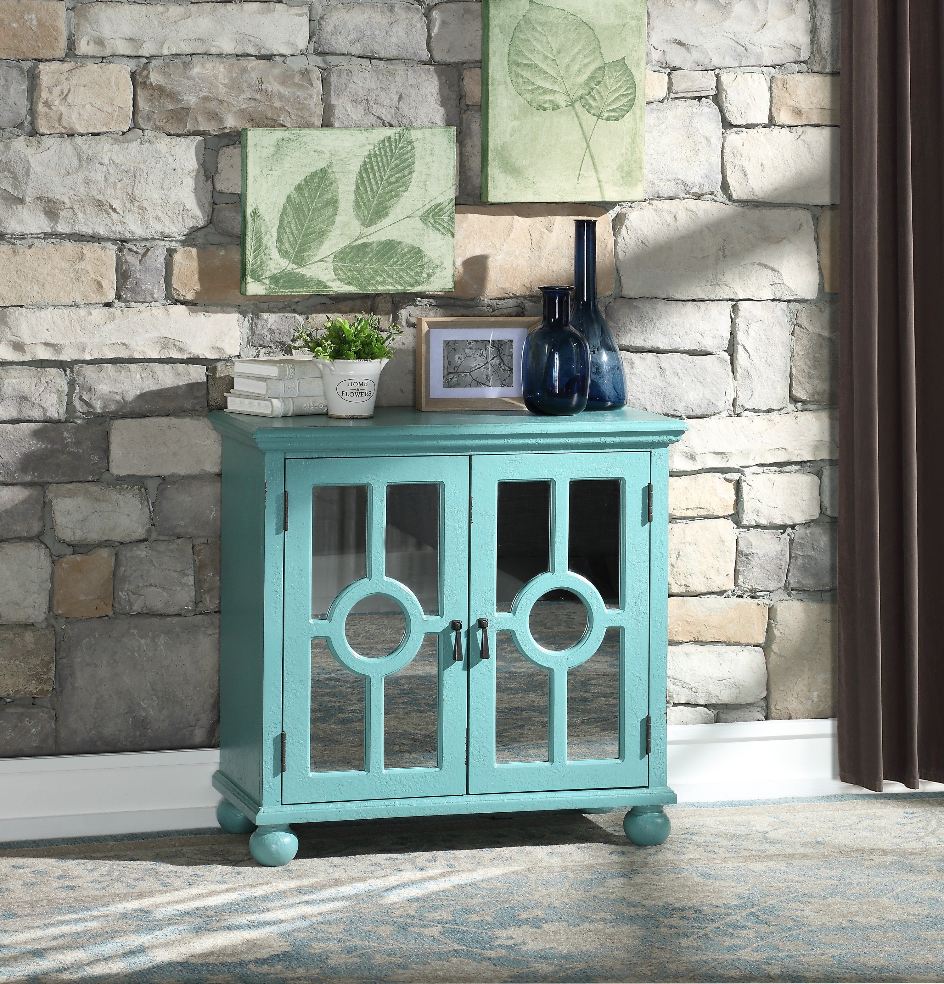 Poppy Antique Aqua Accent Chest - 1000A70AQ - Bien Home Furniture & Electronics