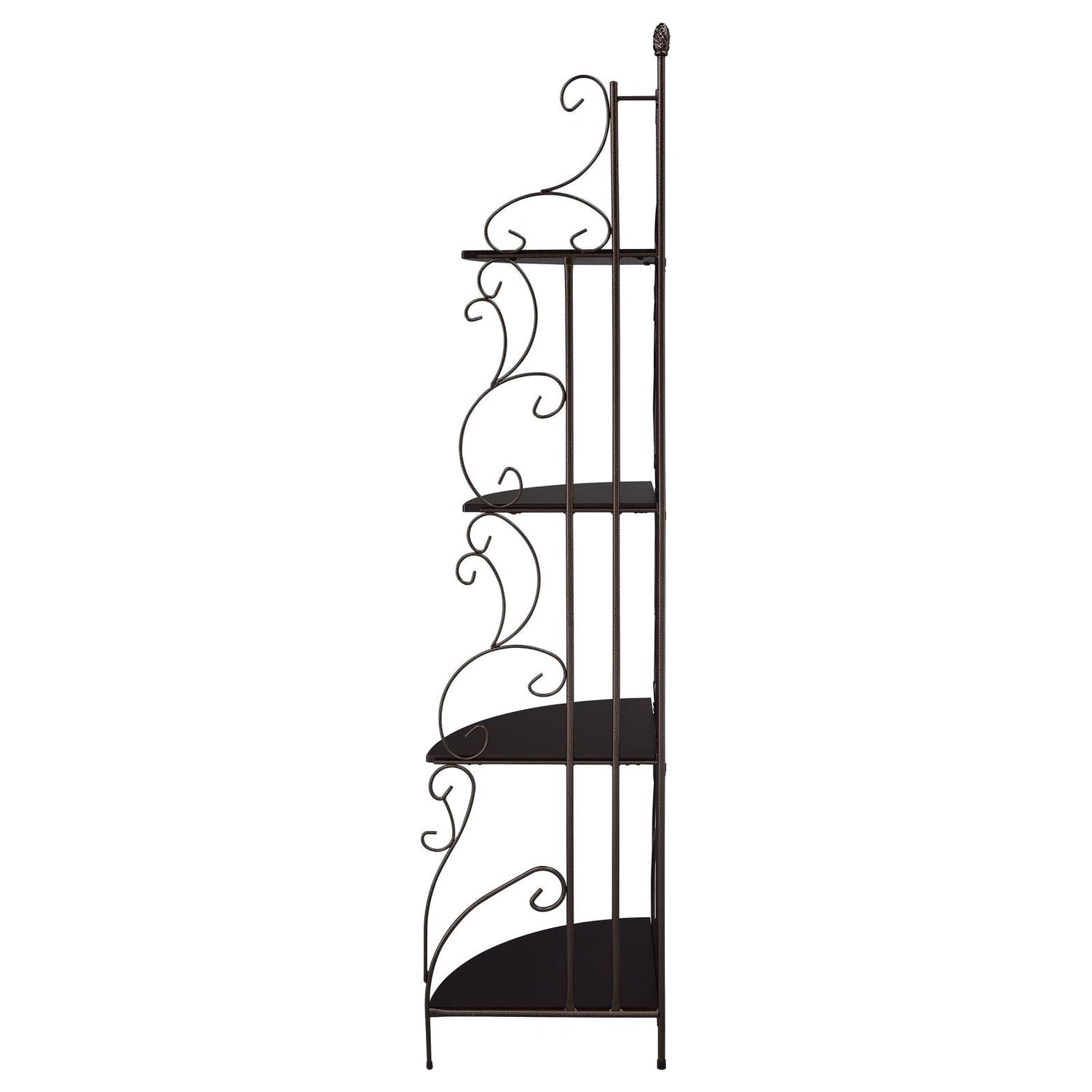 Poppy Cappuccino/Copper 4-Shelf Corner Bookcase - 910038 - Bien Home Furniture & Electronics