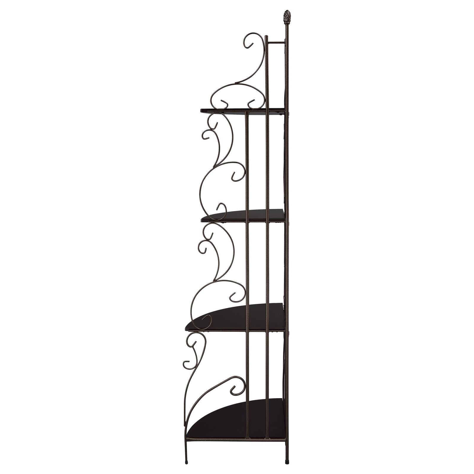 Poppy Cappuccino/Copper 4-Shelf Corner Bookcase - 910038 - Bien Home Furniture & Electronics