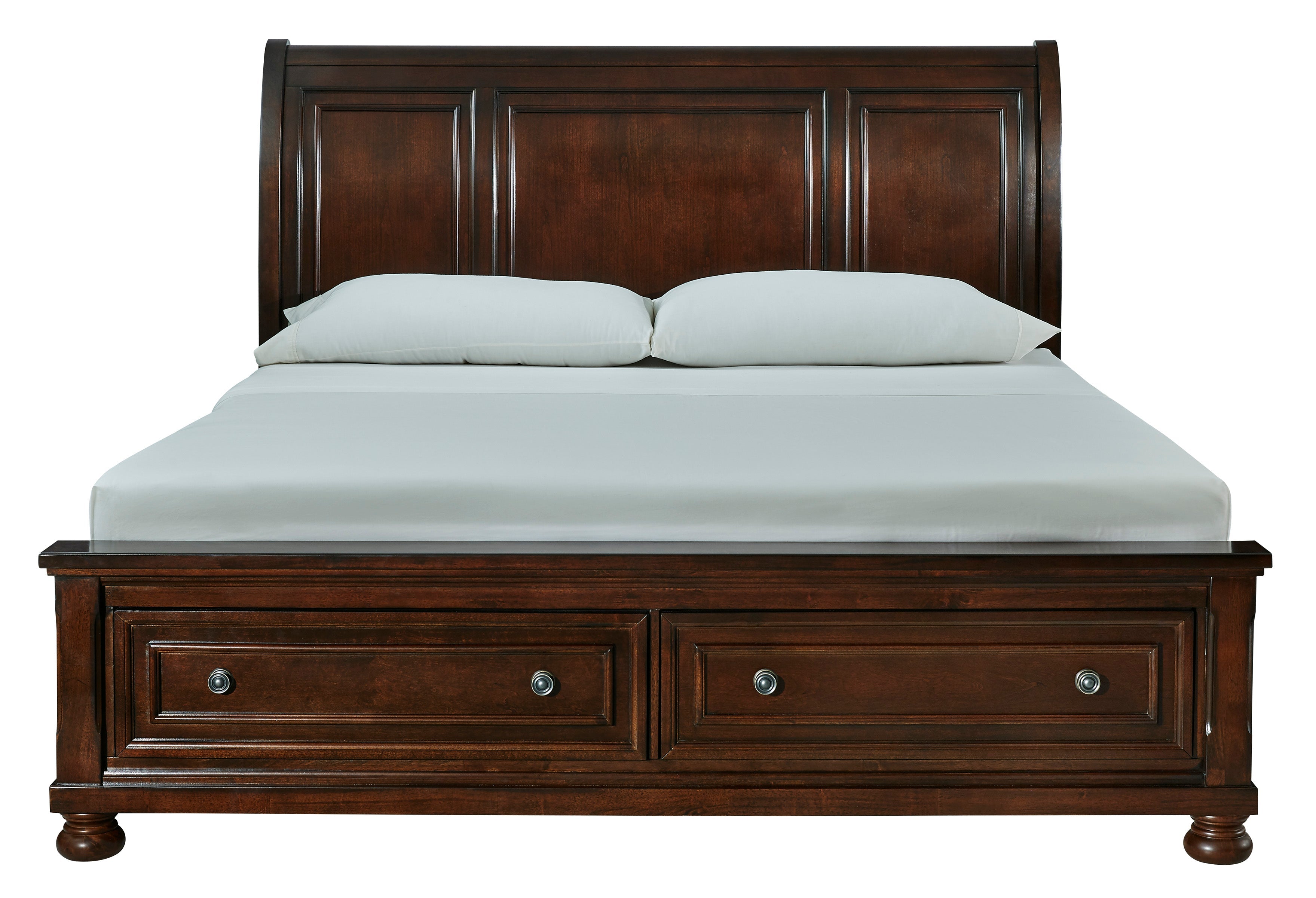 Porter Rustic Brown Footboard Storage Sleigh Platform Bedroom Set - SET | B697-76 | B697-78 | B697-99 | B697-31 | B697-92 - Bien Home Furniture & Electronics