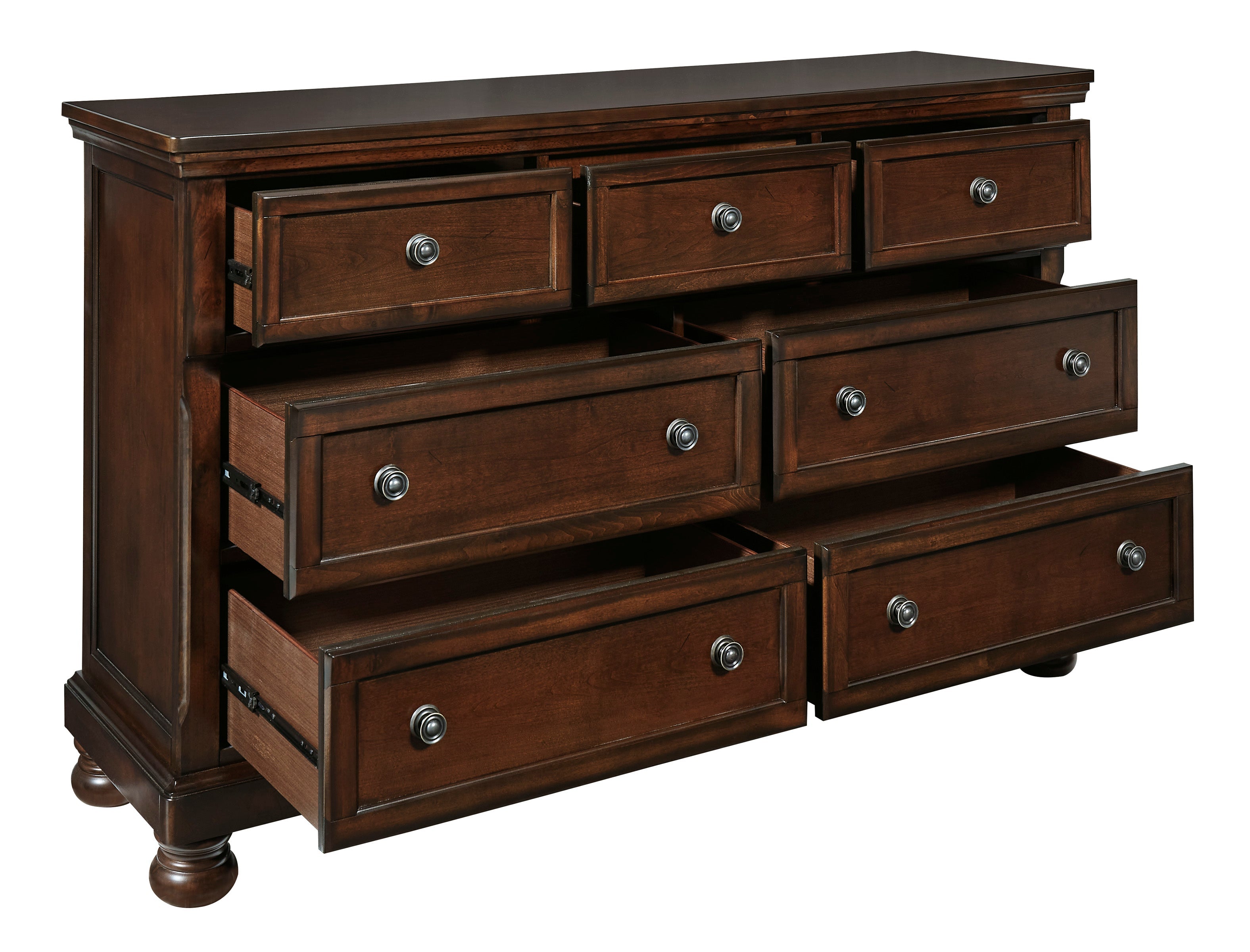 Porter Rustic Brown Footboard Storage Sleigh Platform Bedroom Set - SET | B697-76 | B697-78 | B697-99 | B697-31 | B697-92 - Bien Home Furniture & Electronics