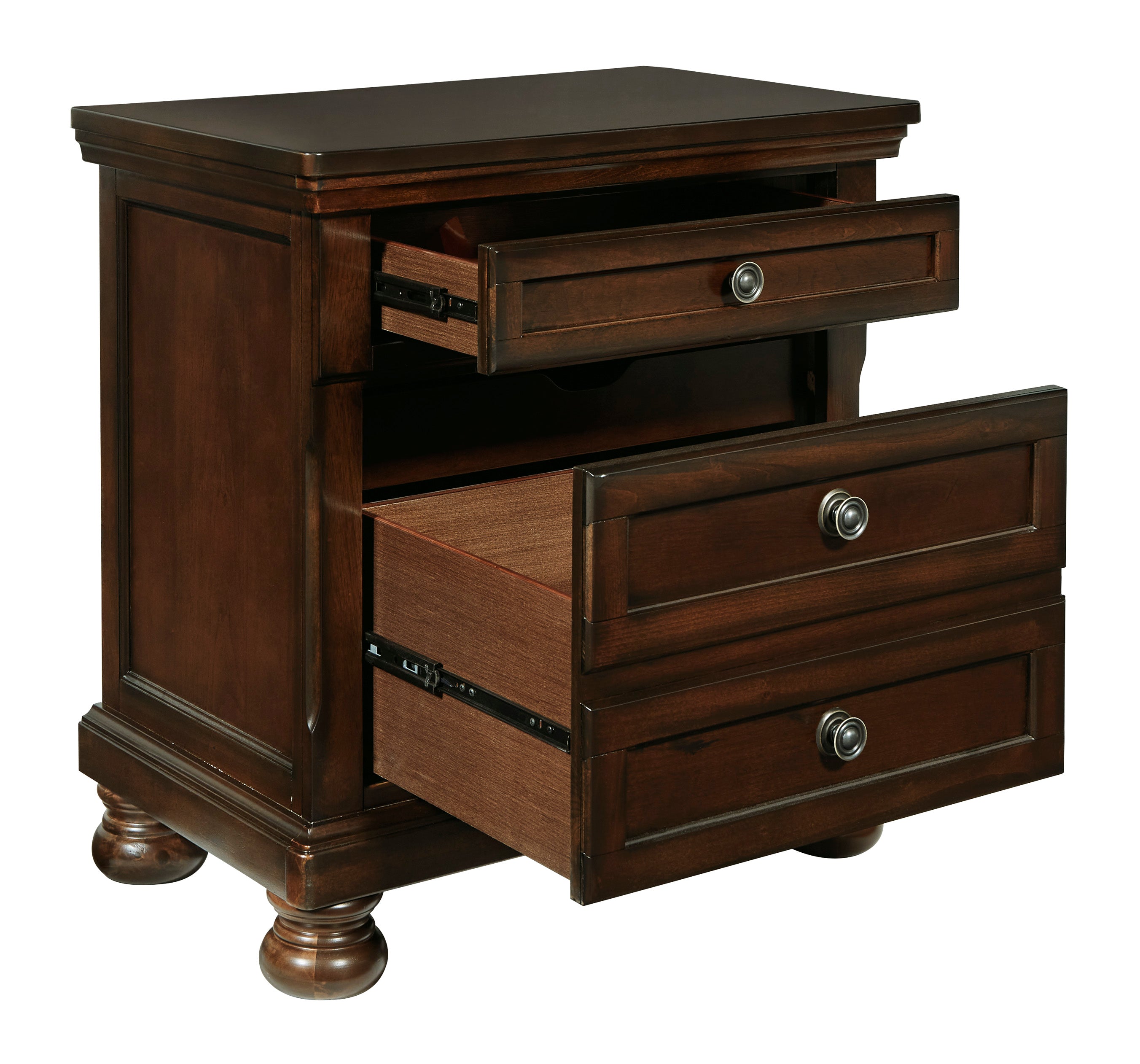 Porter Rustic Brown Footboard Storage Sleigh Platform Bedroom Set - SET | B697-76 | B697-78 | B697-99 | B697-31 | B697-92 - Bien Home Furniture & Electronics