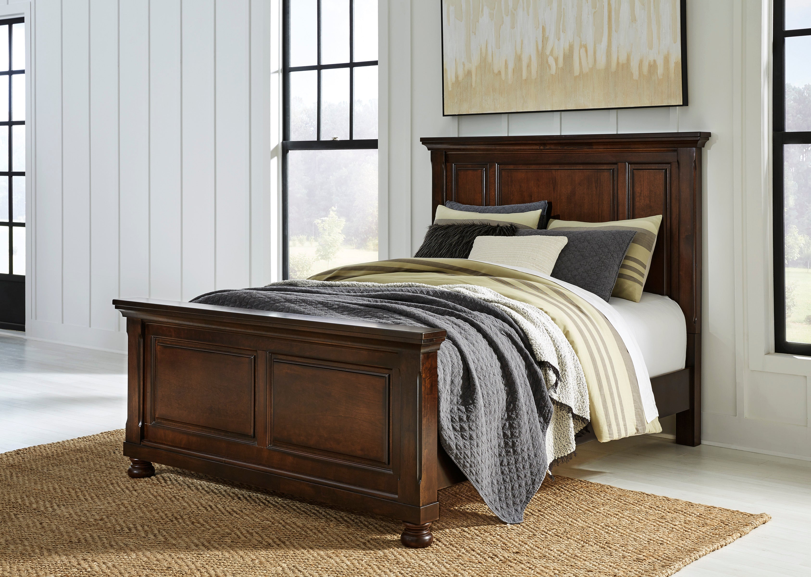 Porter Rustic Brown Panel Bedroom Set - SET | B697-54 | B697-57 | B697-96 | B697-31 | B697-92 - Bien Home Furniture & Electronics