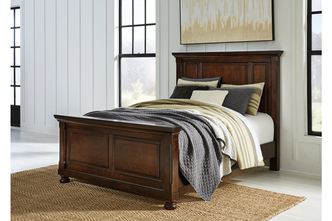Porter Rustic Brown Queen Panel Bed - SET | B697-54 | B697-57 | B697-96 - Bien Home Furniture &amp; Electronics