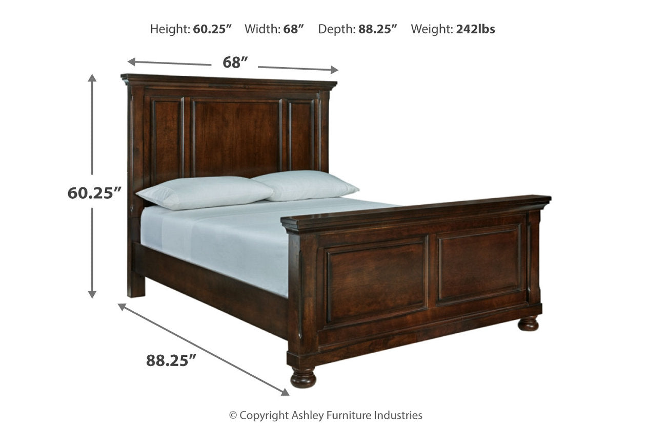 Porter Rustic Brown Queen Panel Bed - SET | B697-54 | B697-57 | B697-96 - Bien Home Furniture & Electronics