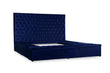 Prague Blue Velvet King Upholstered Storage Platform Bed - SET | SH250BLUK-1 | SH250BLUK-2 | SH250BLUK-3EK - Bien Home Furniture & Electronics