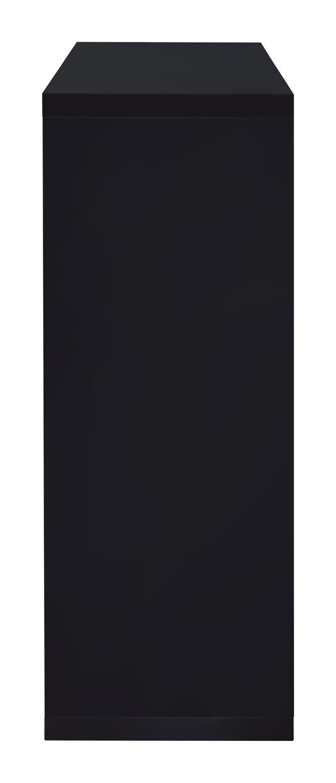 Prescott Glossy Black Rectangular 2-Shelf Bar Unit - 100165 - Bien Home Furniture & Electronics