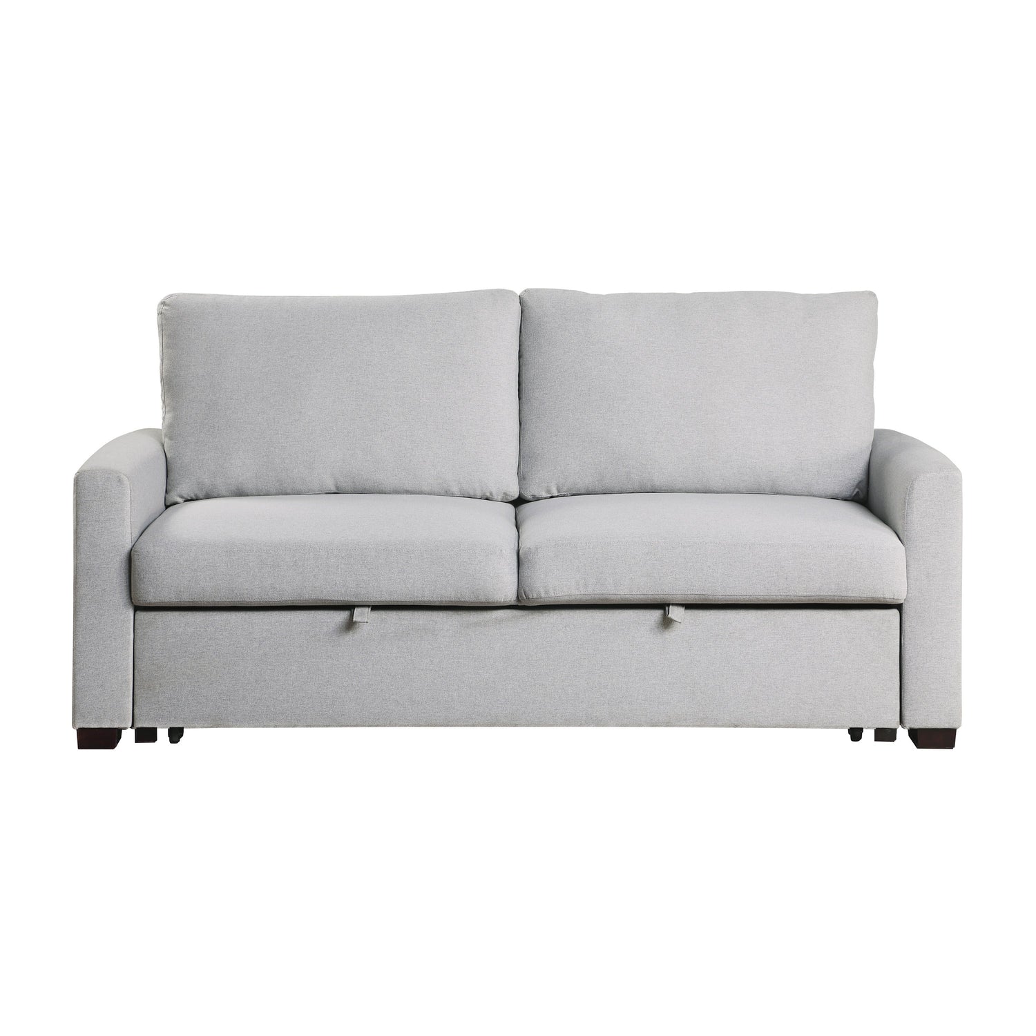 Price Gray Convertible Studio Sofa with Pull-out Bed - 9525RF-3CL - Bien Home Furniture & Electronics