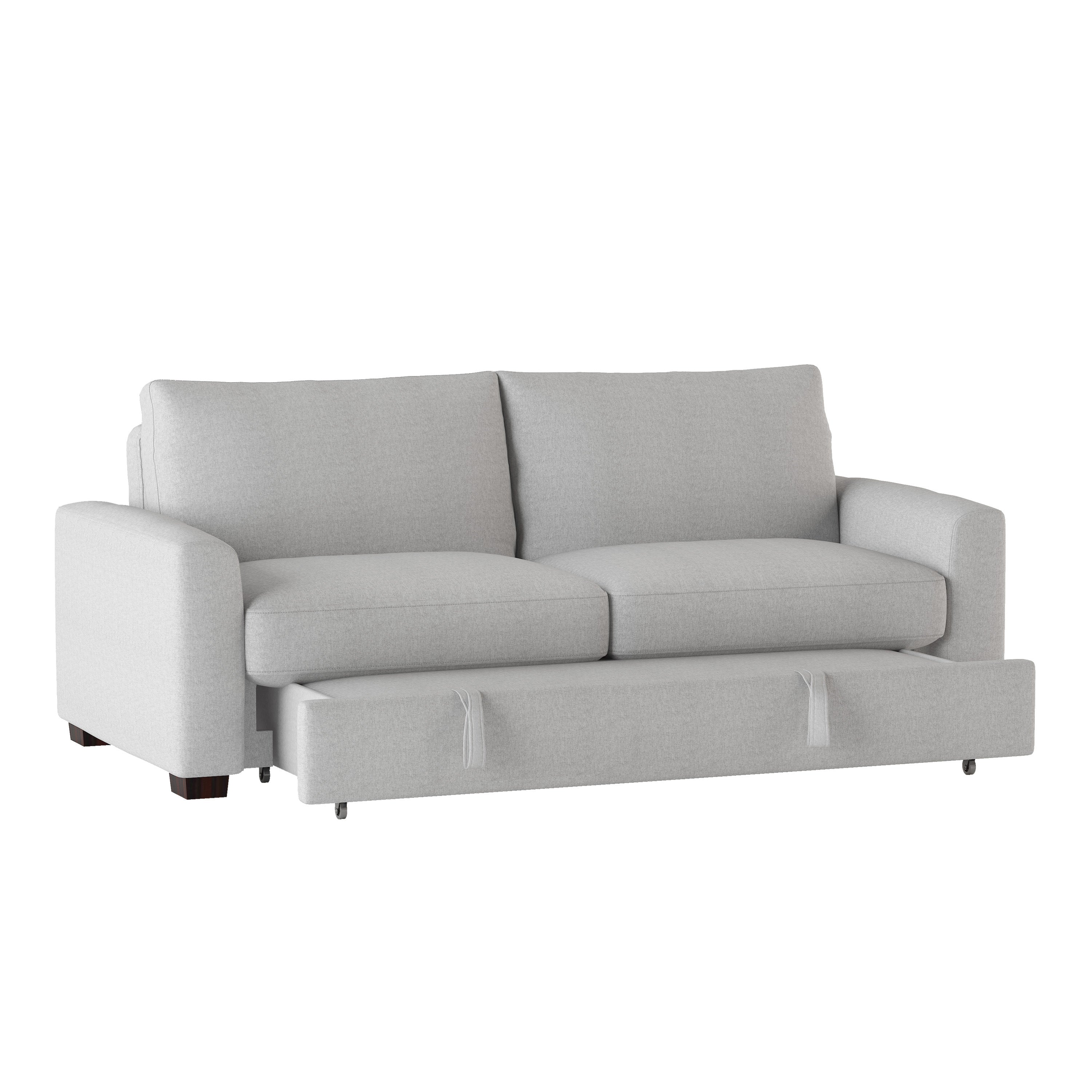 Price Gray Convertible Studio Sofa with Pull-out Bed - 9525RF-3CL - Bien Home Furniture & Electronics