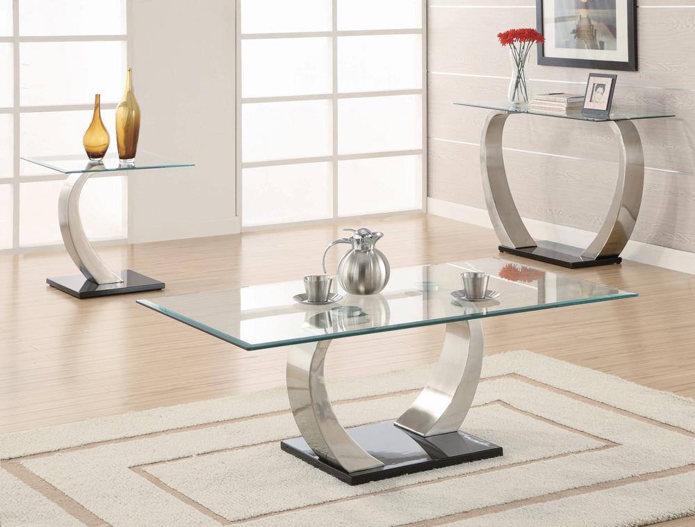 Pruitt Rectangular Sofa Table Satin - 701239 - Bien Home Furniture &amp; Electronics