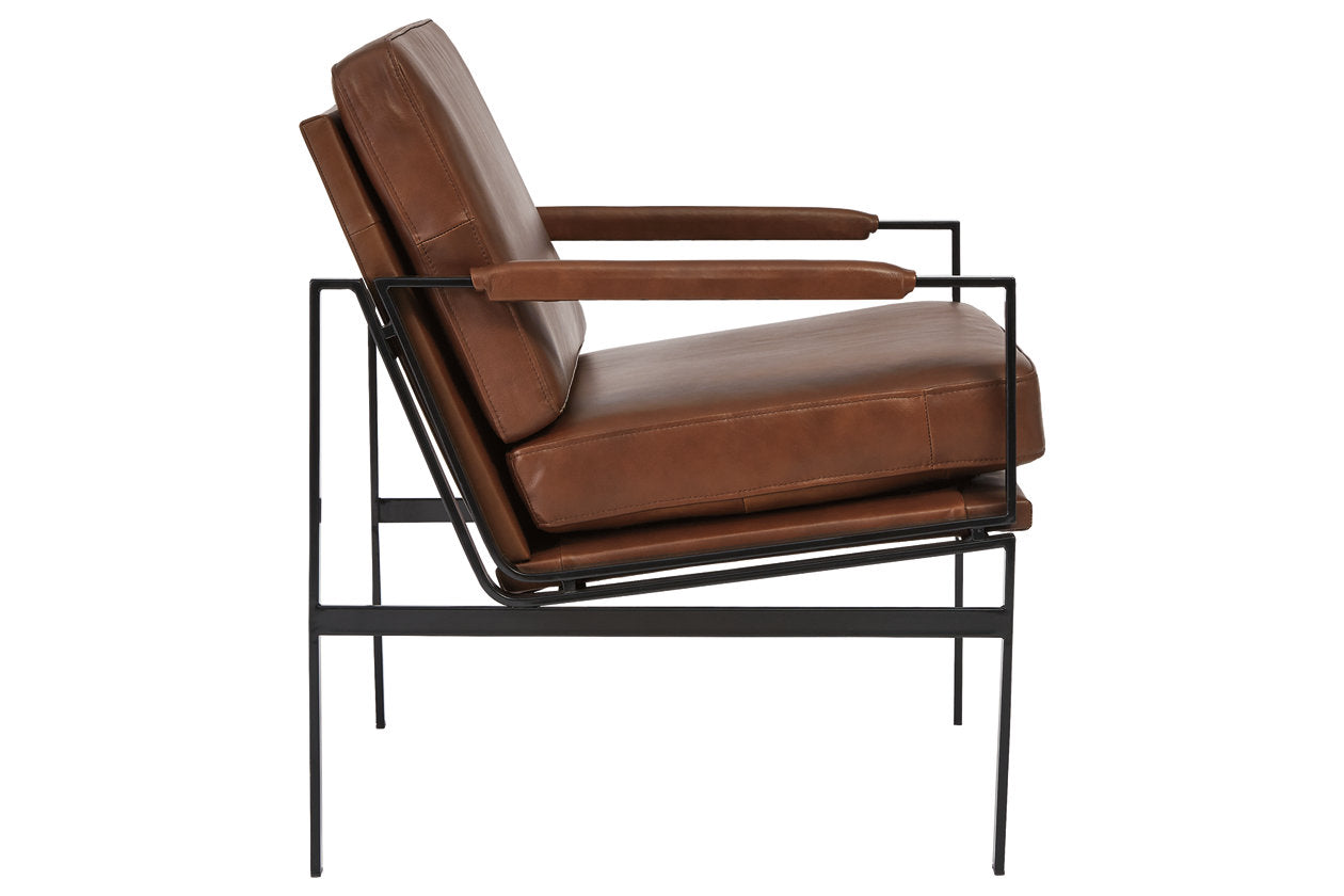 Puckman Brown/Silver Finish Accent Chair - A3000193 - Bien Home Furniture & Electronics