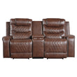 Putnam Brown Power Double Reclining Loveseat - 9405BR-2PW - Bien Home Furniture & Electronics