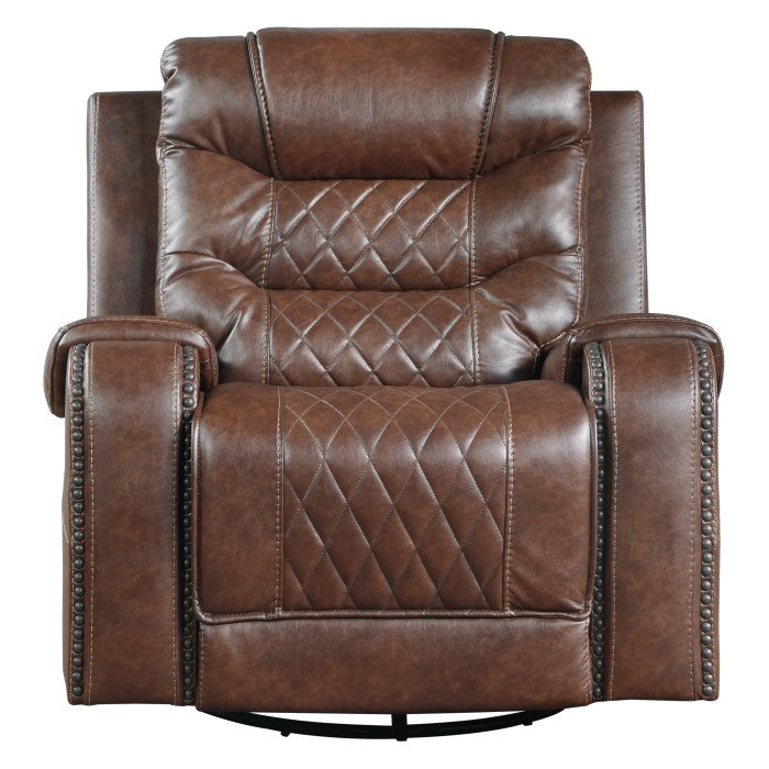 Putnam Brown Reclining Living Room Set - SET | 9405BR-1 | 9405BR-2 | 9405BR-3 - Bien Home Furniture & Electronics