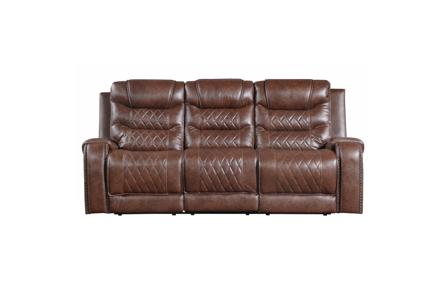 Putnam Brown Reclining Living Room Set - SET | 9405BR-1 | 9405BR-2 | 9405BR-3 - Bien Home Furniture & Electronics