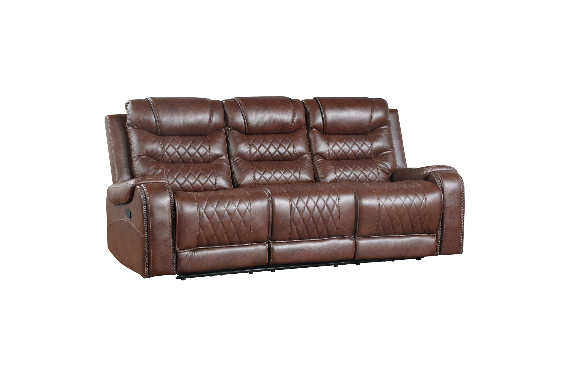 Putnam Brown Reclining Living Room Set - SET | 9405BR-1 | 9405BR-2 | 9405BR-3 - Bien Home Furniture & Electronics